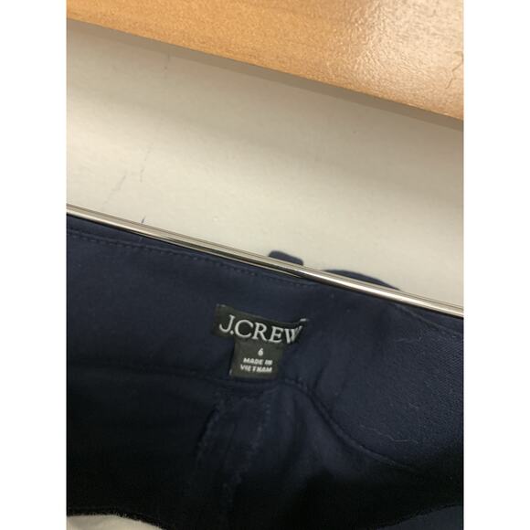 J Crew | 6 Navy Blue Casual Pants Sydney Wide Leg Bi Stretch - Picture 4 of 4